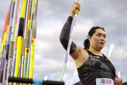 DLファイナルで女子やり投げの競技に臨む北口榛花=8月、チューリヒ(共同)