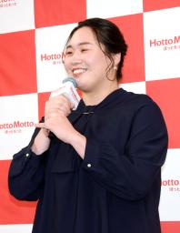 イベントに参加した陸上女子やり投げの北口榛花=6日、東京都内