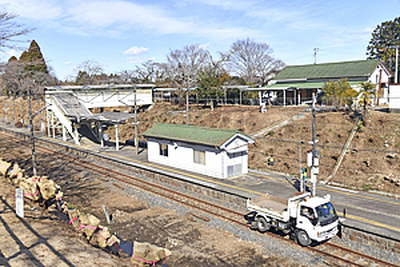 再開通に向けて除染や整備作業が進められているＪＲ常磐線夜ノ森駅