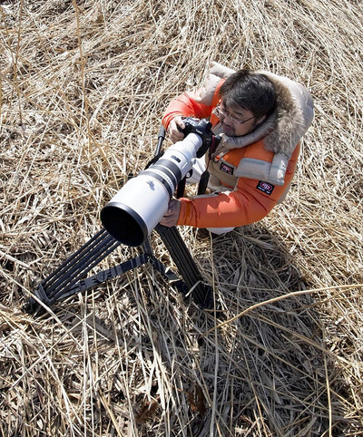 古里の風景や野鳥を撮影する私。美しいもので多くの人と心をともにしたい