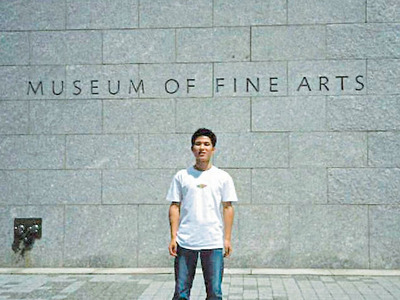 学生時代にボストン美術館を訪れた時の私。収蔵品や建物のスケールの大きさに圧倒された