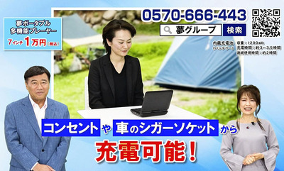 保科さん（右）と出演しているテレビコマーシャル。保科さんだけに仕事の依頼があると、ちょっと複雑な気持ちにさせられます