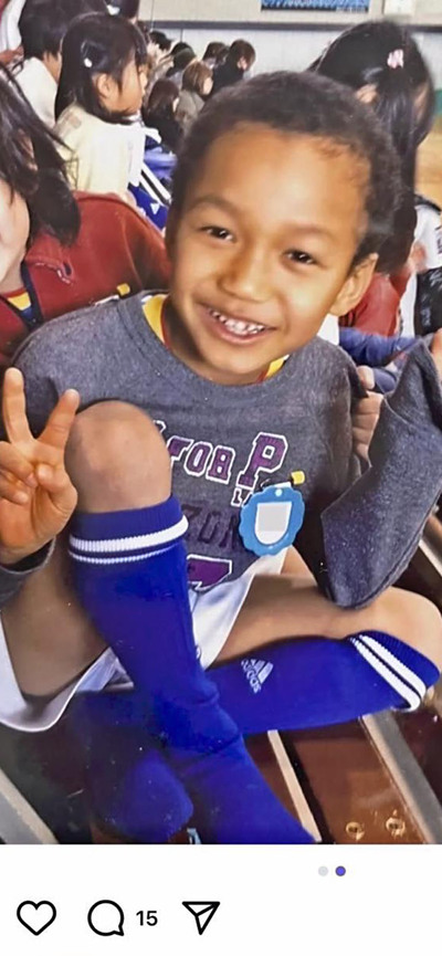 幼少期のＭＦ石渡選手（本人のインスタグラムより）