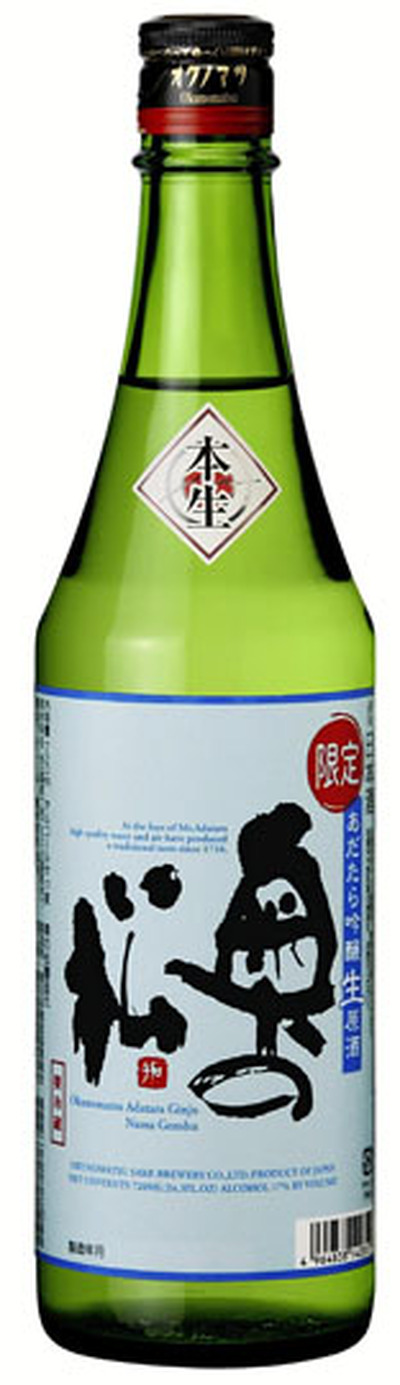 夏季限定の「奥の松あだたら吟醸生原酒」（本生）