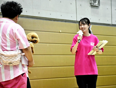 福島市で行われた自社事業で司会を担当する私。田村市を離れて自分にできることを増やそうといろいろなことに挑戦している