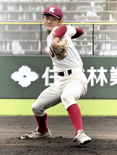 【郡山東・船引・小野―郡山】先発し３回を無失点に抑えた郡山の伊藤＝ヨーク開成山スタジアム
