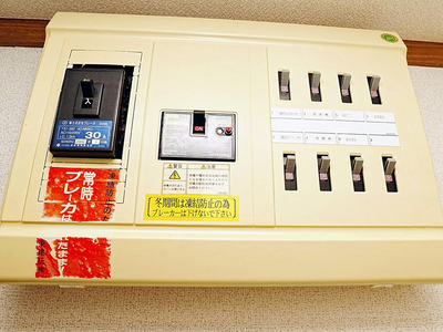 家庭に設置されている分電盤の一つ。電力会社などを装った「分電盤を点検します」との電話には注意が必要だ