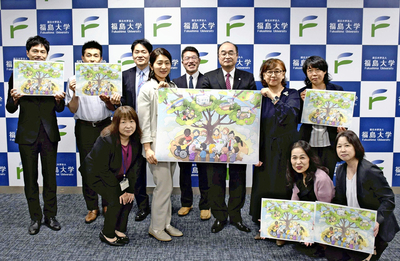 「福島大ＤＥＩ推進宣言」を公表したワーキンググループのメンバーら