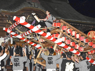 活気にあふれた湯野稲荷神社の宮入り