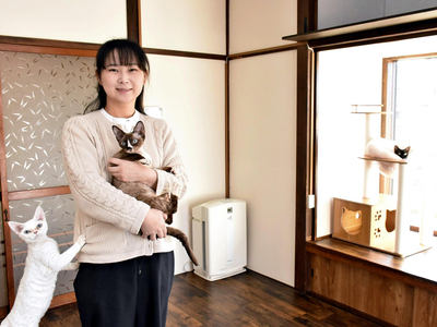 ネコ専門のサロン・ホテルをオープンさせた佐藤さん