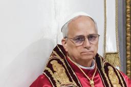 　ローマ教皇レオ１４世＝２０日、ローマ（ゲッティ＝共同）