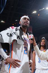 　ＭＶＰに選出されたサンダーのギルジャスアレクサンダー＝２０日、オクラホマシティー（ＮＢＡＥ・ゲッティ＝共同）