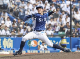 　ロッテ戦に先発し、６勝目を挙げた西武・隅田＝ＺＯＺＯマリン