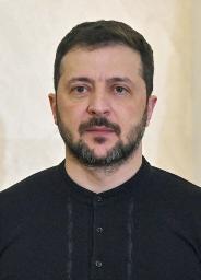 　ウクライナのゼレンスキー大統領（ゲッティ＝共同）