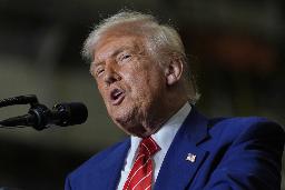 　米東部ペンシルベニア州で演説するトランプ大統領＝５月（ＡＰ＝共同）