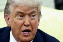 　５日、米ワシントンのホワイトハウスで話すトランプ大統領（ロイター＝共同）