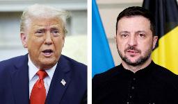 　トランプ米大統領（ゲッティ＝共同）、ウクライナのゼレンスキー大統領（ロイター＝共同）