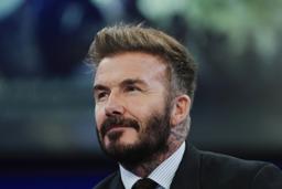 　サッカー元イングランド代表主将のデービッド・ベッカムさん＝１月、スイス・ダボス（ＡＰ＝共同）