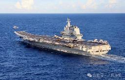 　中国軍が西太平洋で行った空母「山東」の実戦訓練の一場面として公開した画像（同軍の「微信（ウィーチャット）」公式アカウントから、共同）