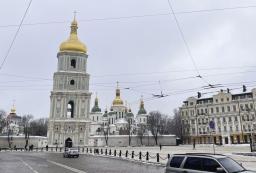 　ウクライナ・キーウの聖ソフィア大聖堂＝２０２２年１２月（共同）