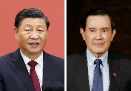 　中国の習近平国家主席、台湾の馬英九元総統（ロイター＝共同）