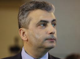 　ロシア改革派野党ヤブロコのシュロスベルク副代表＝２０２１年４月、モスクワ（タス＝共同）