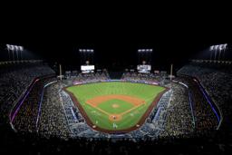 　ロサンゼルスのドジャースタジアム＝４月（ゲッティ＝共同）