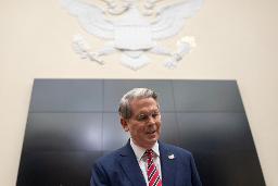 　米連邦議会で話すベセント財務長官＝５月、ワシントン（ロイター＝共同）
