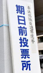 　期日前投票所の看板