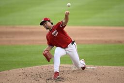 　レッドソックス戦に先発し、メジャー初登板を果たしたナショナルズの小笠原慎之介＝６日、ワシントン（ＡＰ＝共同）