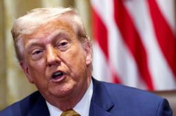 　トランプ米大統領＝８日、ワシントン（ロイター＝共同）