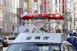 　パトカーの赤色灯