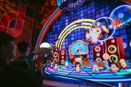 　ユニバーサル・スタジオ・ジャパンの新アトラクション「ミニオン・ハチャメチャ・ミッション～大悪党への道～」＝１０日、大阪市此花区