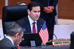 　１０日、マレーシア・クアラルンプールで、ＡＳＥＡＮ外相との会議に出席したルビオ米国務長官（ロイター＝共同）