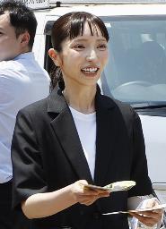 　みんなでつくる党の大津党首＝３日、東京都葛飾区