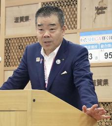 　滋賀県の三日月大造知事＝６月、滋賀県庁