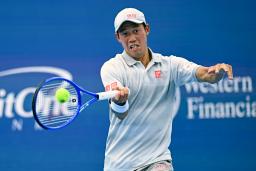 　シンシナティ・オープンのシングルス１回戦で敗退した錦織圭＝シンシナティ（ゲッティ＝共同）