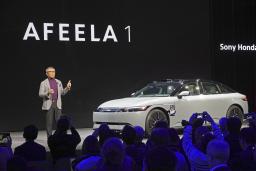 　ソニー・ホンダモビリティが開発したＥＶ「ＡＦＥＥＬＡ（アフィーラ）」＝１月、米ラスベガス（共同）