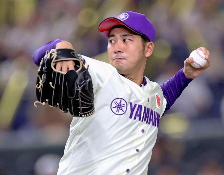 　ＳＵＢＡＲＵ戦で完投勝利を挙げたヤマハ・佐藤廉＝東京ドーム