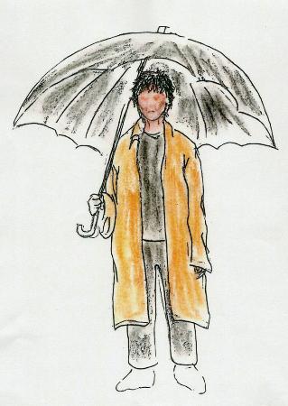 　事件現場近くにいた不審な男の似顔絵。２０２１年に公開（警視庁提供）