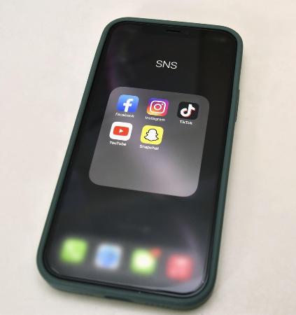 　フェイスブックやインスタグラムなどＳＮＳのアプリアイコン