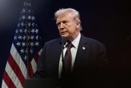 　トランプ米大統領＝８日、ワシントン（ＡＰ＝共同）