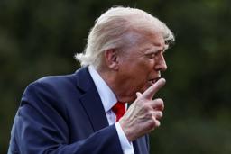 　トランプ米大統領＝１１日、ワシントン（ロイター＝共同）