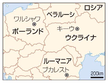 　ウクライナ・キーウ、ポーランド・ワルシャワ、ルーマニア・ブカレスト、ロシア、ベラルーシ