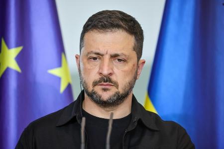 　ウクライナのゼレンスキー大統領＝８月、ドイツ・ベルリン（ゲッティ＝共同）