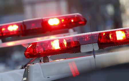 　警察車両の赤色灯