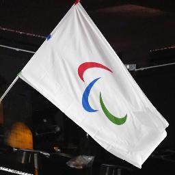 　パラリンピック旗＝２０２４年９月、パリ郊外