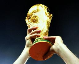 　サッカーワールドカップのトロフィー