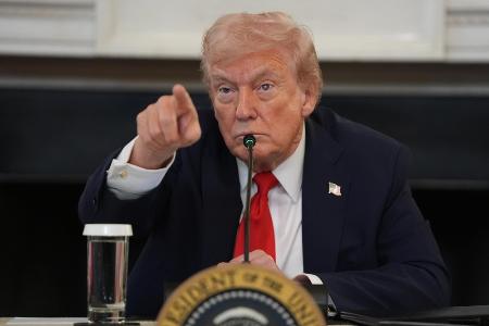 　トランプ米大統領＝８日、ワシントン（ＡＰ＝共同）