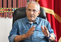 　１０日、東ティモールの首都ディリでＡＳＥＡＮ加盟について語るラモスホルタ大統領（共同）